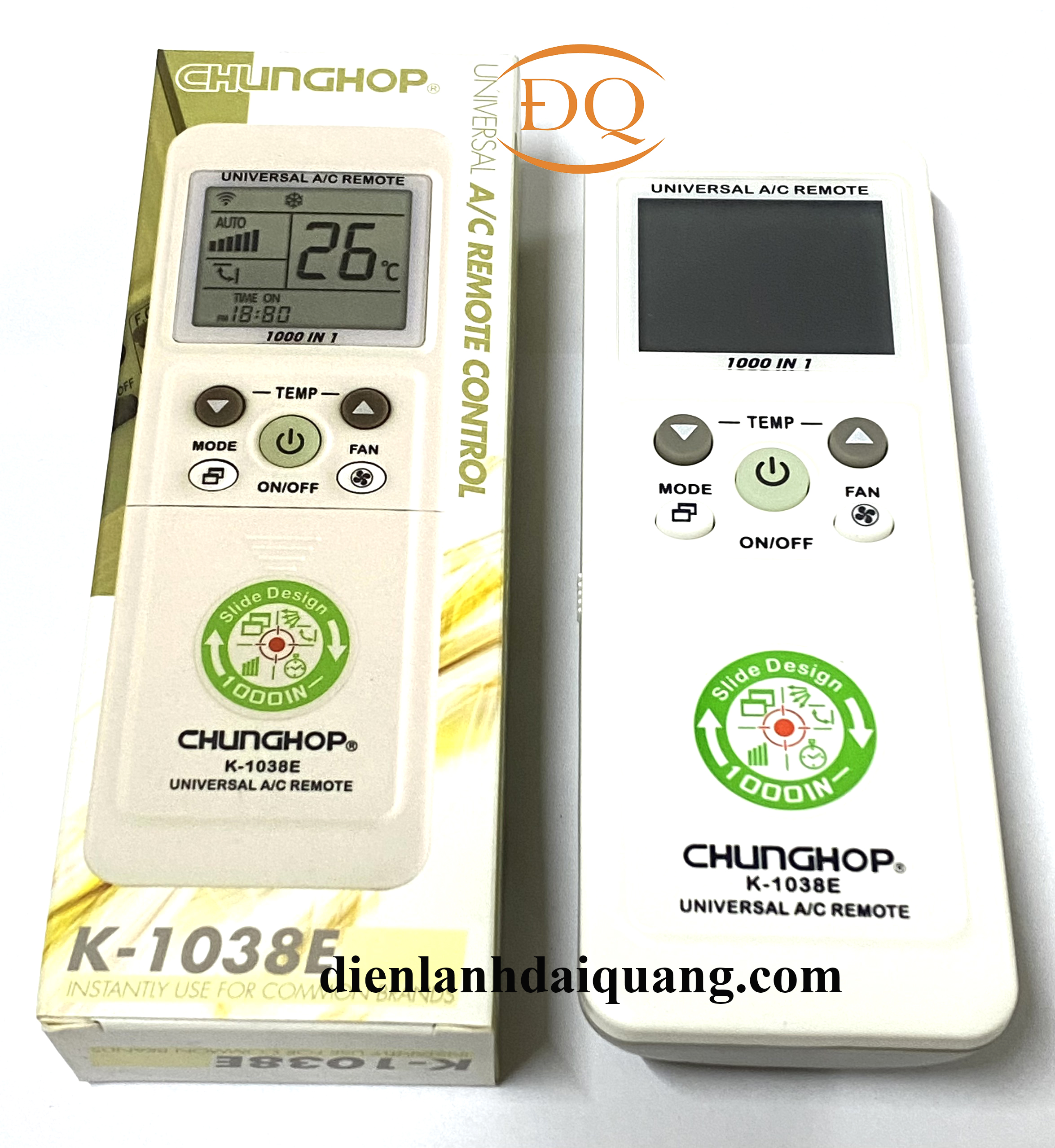 Điều khiển đa năng K1038 CHUNGHOP ( nắp trượt)